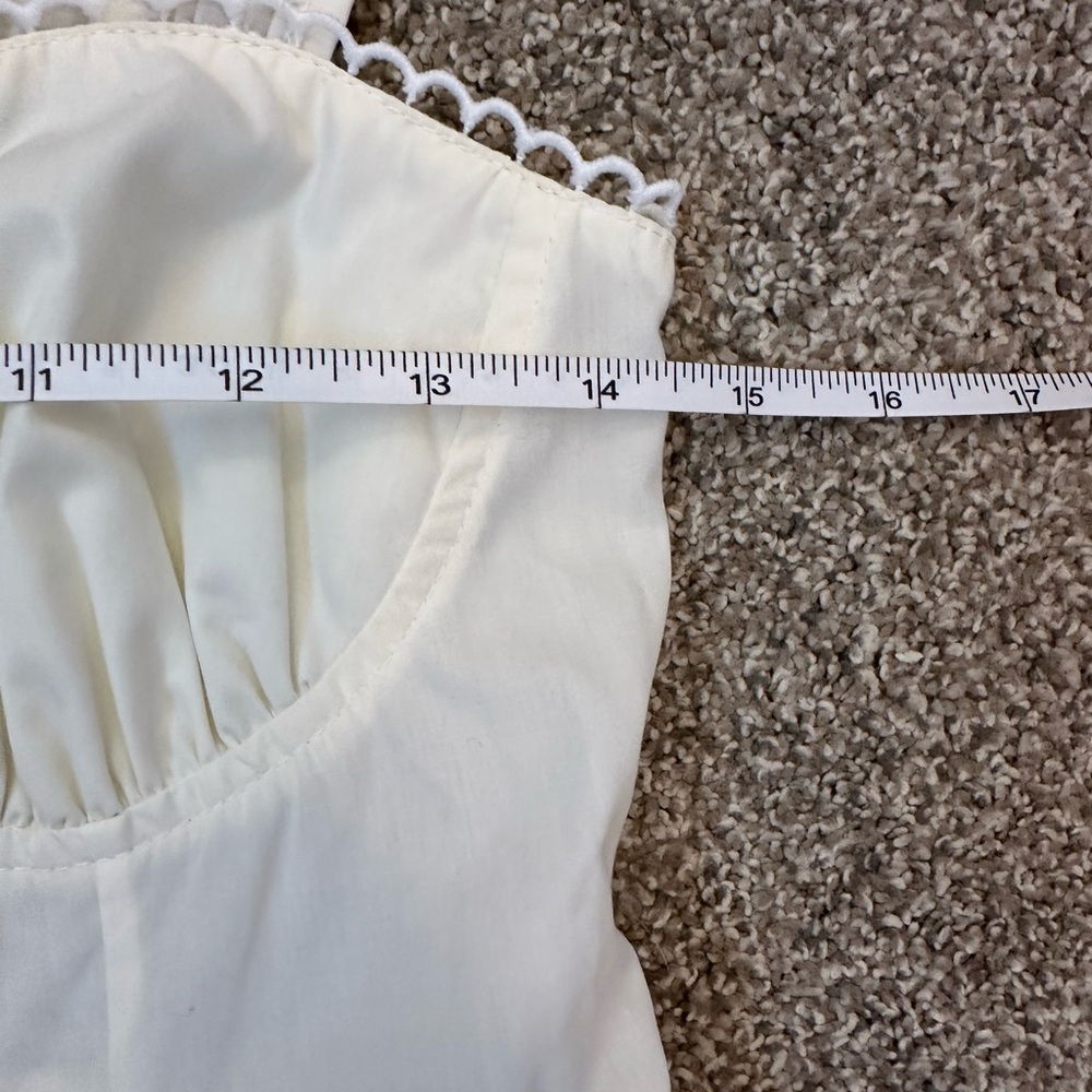 Revolve Corset Dress Tiered Ruffle Ivory Sleeveless Women’s S Milkmaid Romantic - Picture 8 of 12